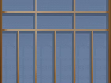 Blues frosted glass interior doors and windows 3d model