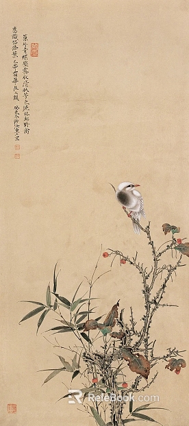 flower-and-bird painting texture