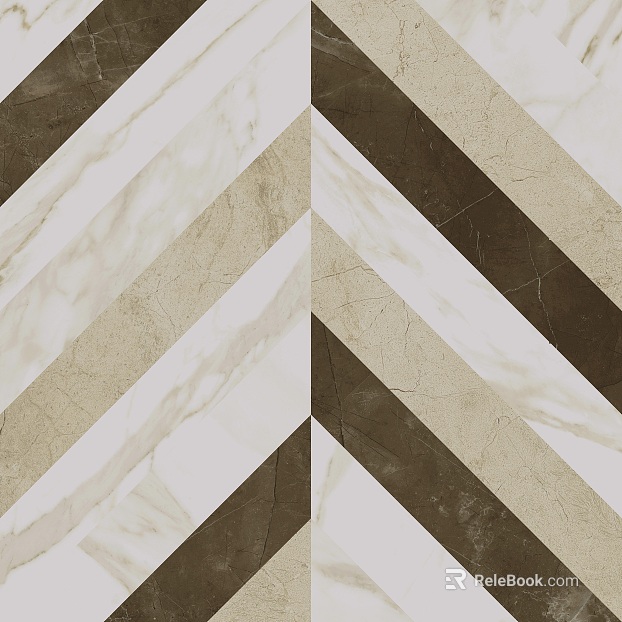 Modern Style Cafe White Marble Parquet Tile texture