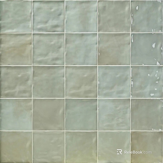 Light Luxury Gray Green Checked Brick texture