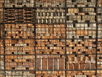 Brick wall yellow fence texture (ID:ffacg84910)