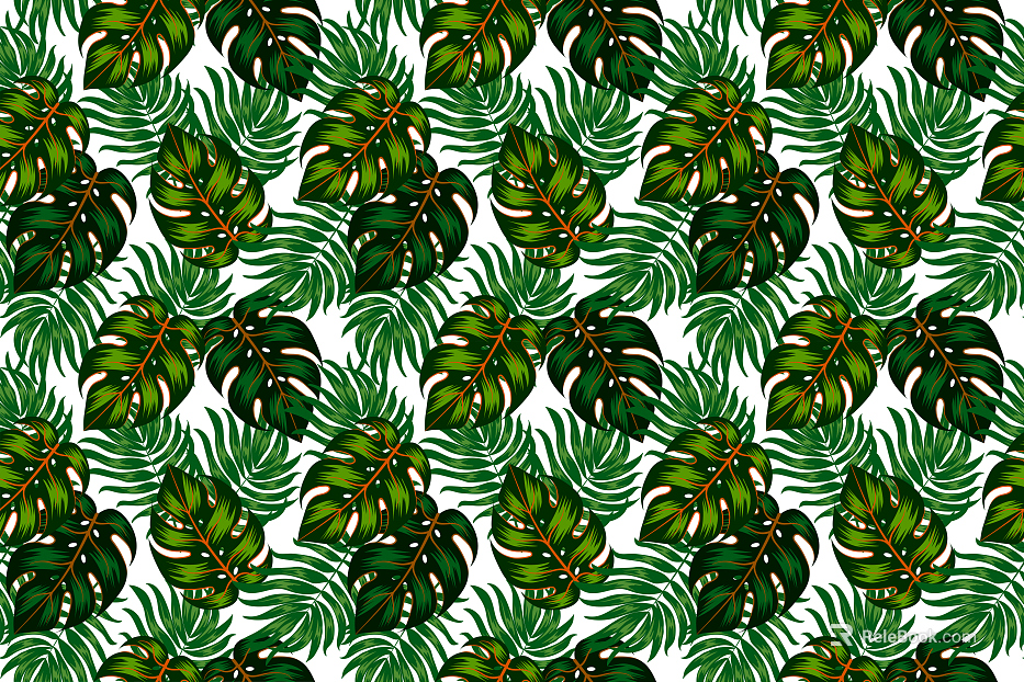 European palm plantain plant foliage background texture