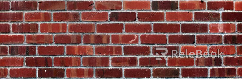 A textured brick wall in shades of red and orange, with signs of weathering and age, showcasing a rustic and sturdy appearance.