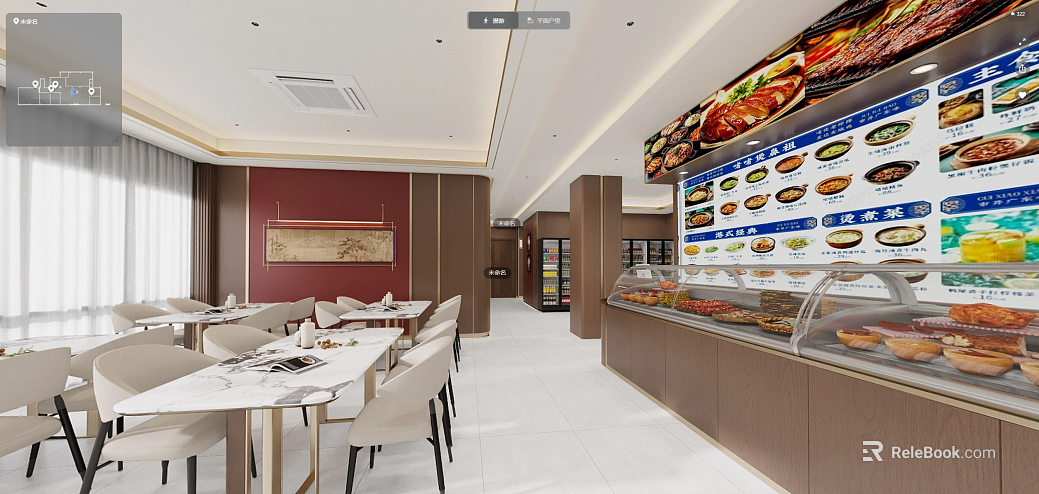Modern style fast food restaurant texture