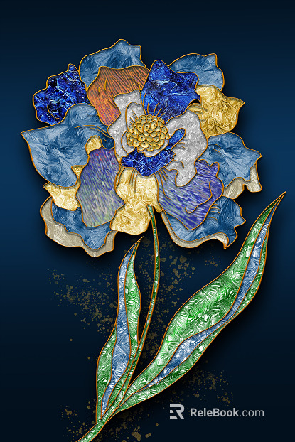 three-dimensional physical painting texture