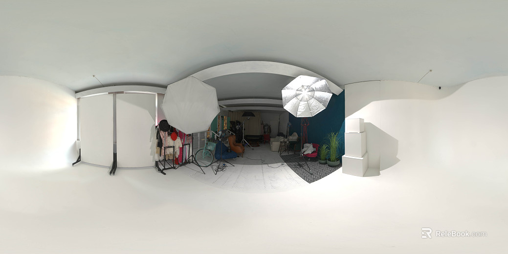 Studio scene cold light source fill light HDR texture