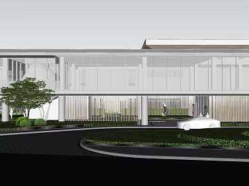 Modern minimalist sales office architectural appearance texture (ID:ffaeh930656)