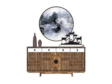 New Chinese Landscape Decorative Painting Hallway Hanging Painting texture (ID:ffaeh323636)