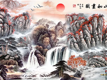 landscape painting texture (ID:ffaeg84235)
