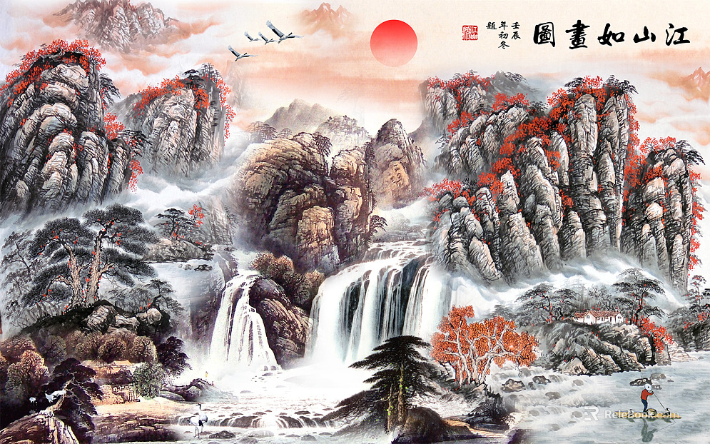 landscape painting texture