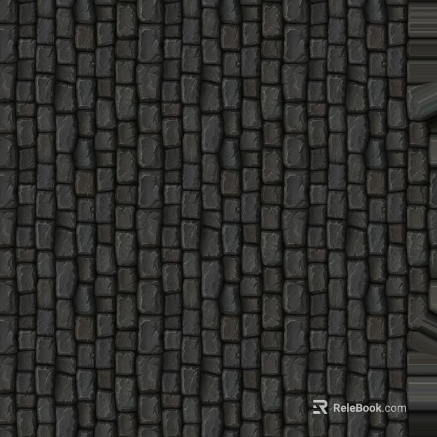 Dark gray rubble exterior wall texture