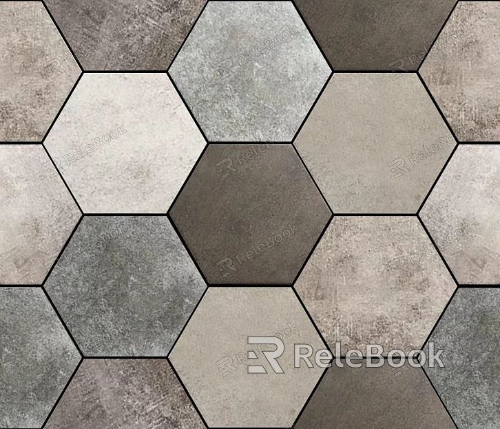 Hexagonal brick interior wall contrast brick texture