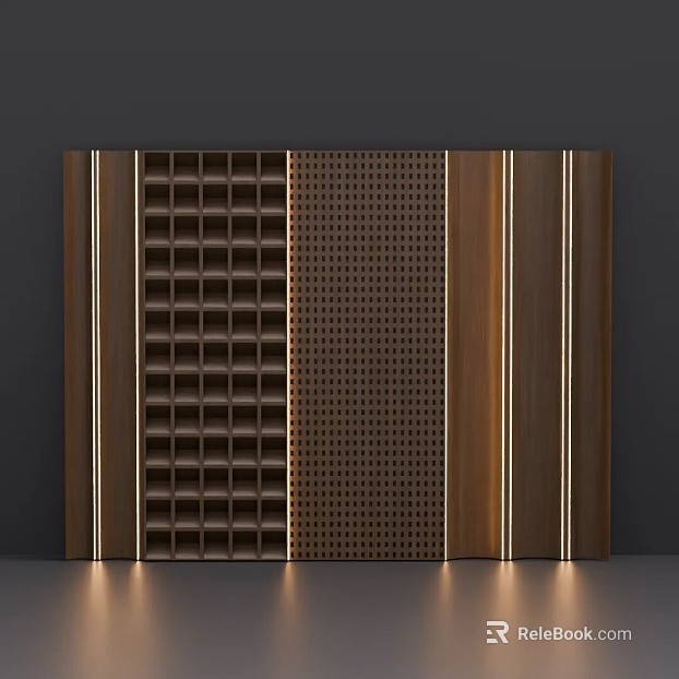 Deep walnut wall panel interior background wall texture