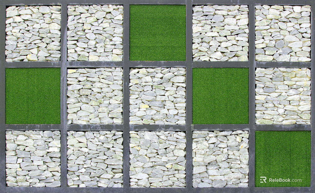 grass-planting brick texture