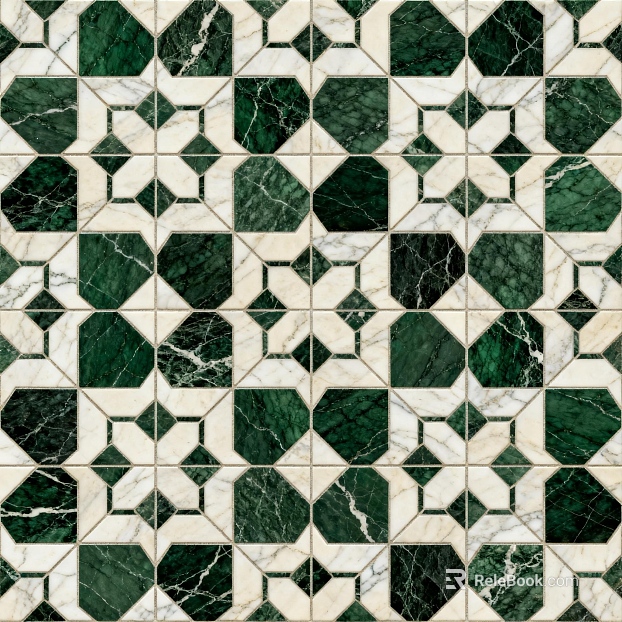Green white stone mosaic flower pattern water cutter mosaic stone green stone mosaic texture