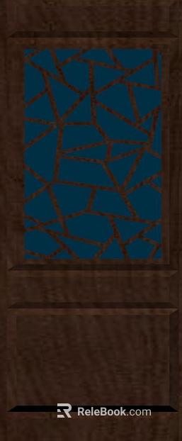 Dark Brown Wood Grain Glass Door Interior Door texture