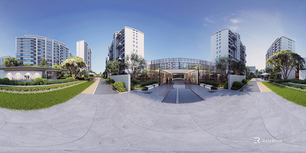 Residential buildings during the day HDR texture