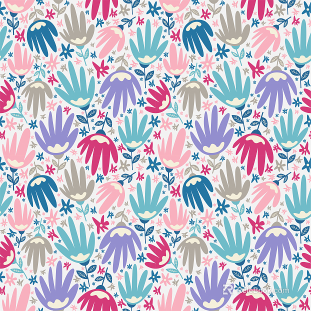 Modern plant print wallpaper texture