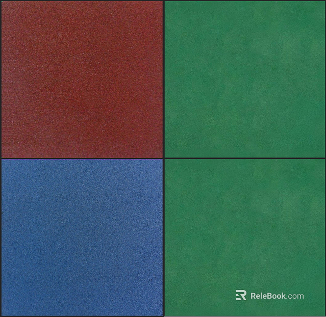 Plaid brick red and green mosaic floor texture