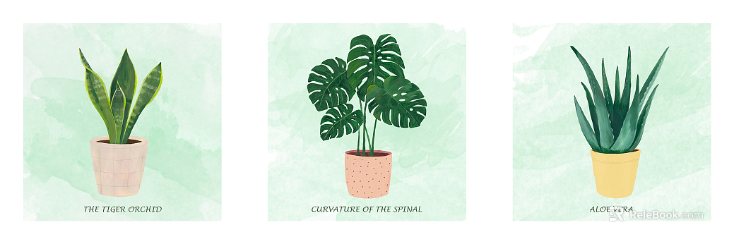 Plant painting texture