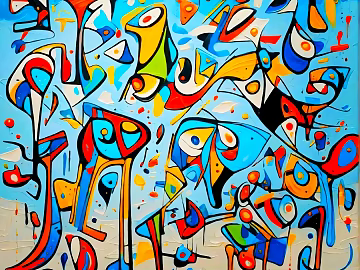 Blue Orange Abstract Art Decorative Painting texture (ID:ffaeh707546)