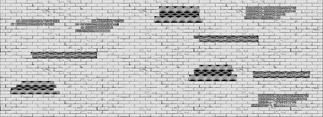 Culture lime tile modeling wall texture