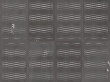 Dark gray old perforated metal plate industrial wind wall texture (ID:ffaeh019489)