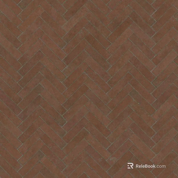 Red-brown herringbone brick wall interior and exterior wall texture