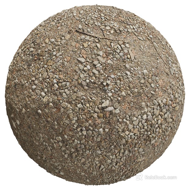 Gravel land PBR texture