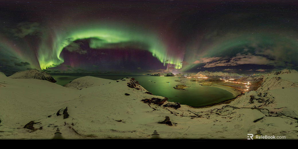 Cosmic starry aurora HDR texture