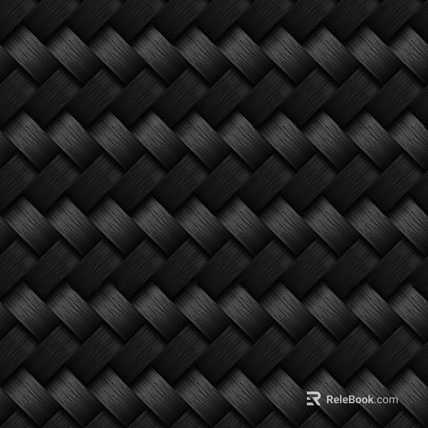 Black carbon fiber woven decorative panel texture