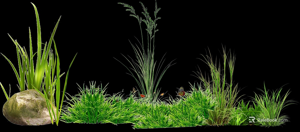 Green Weed Grove Outdoor Landscape texture