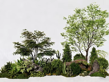Green plant landscape landscape combination texture (ID:ffaeh698164)