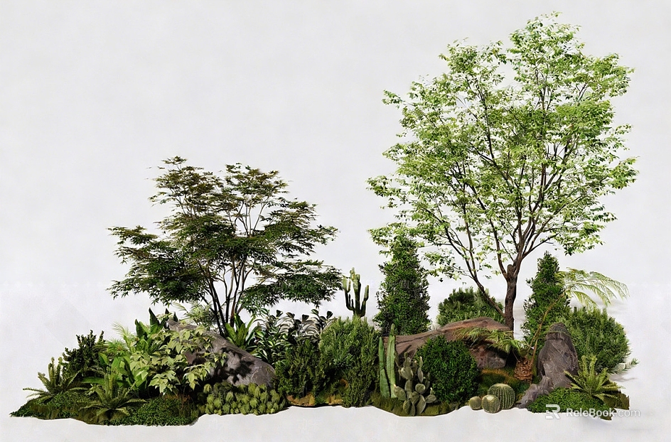 Green plant landscape landscape combination texture