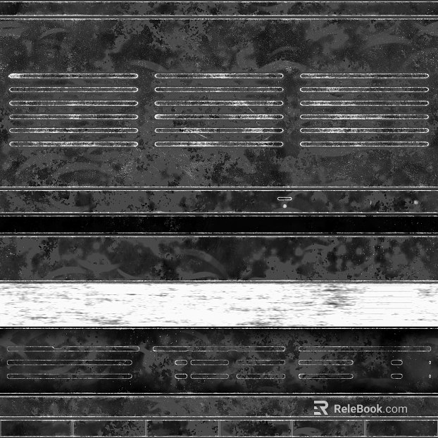 Black and white distressed metal panel texture