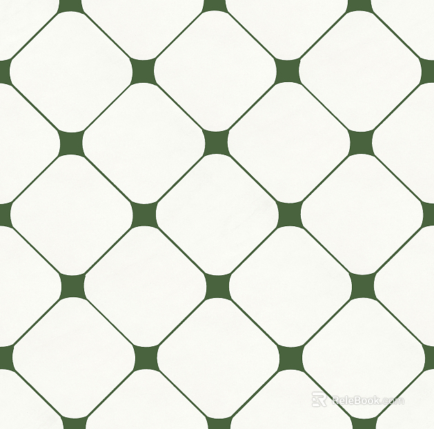 Green French Geometric Tile Tile texture