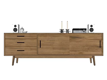 Light Walnut Simple Style TV Cabinet texture (ID:ffaeh813636)