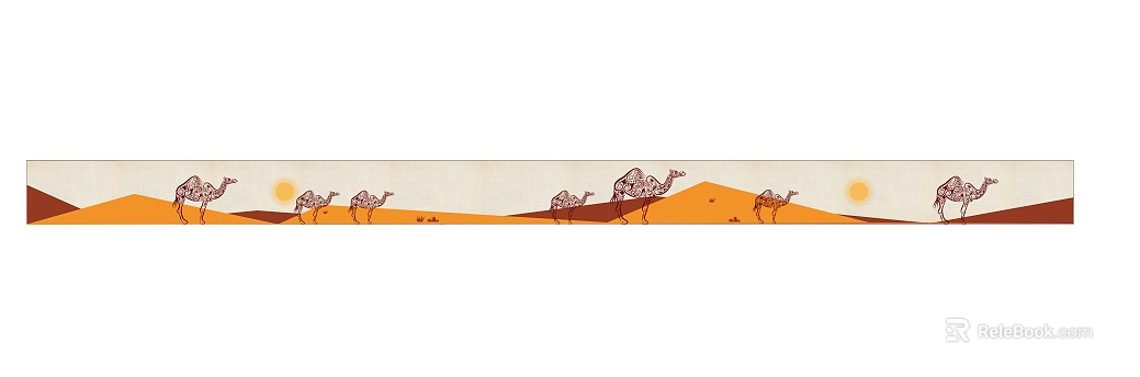 Orange brown desert camel decorative painting texture