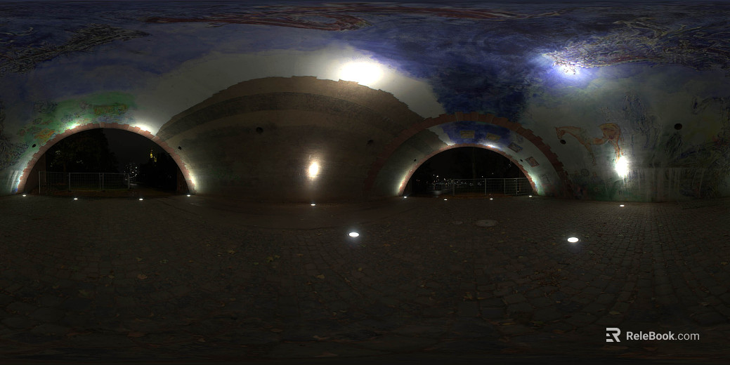 Tunnel Dome Painted HDR texture