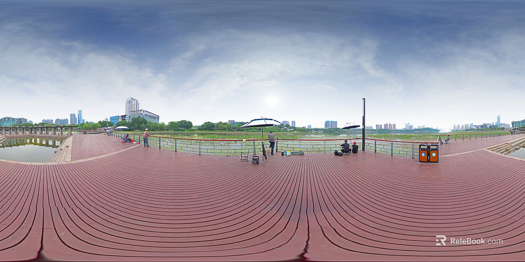 HDR City Eco Park Panorama texture