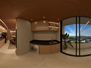 Indoor Kitchen HDR texture (ID:ffach153278)