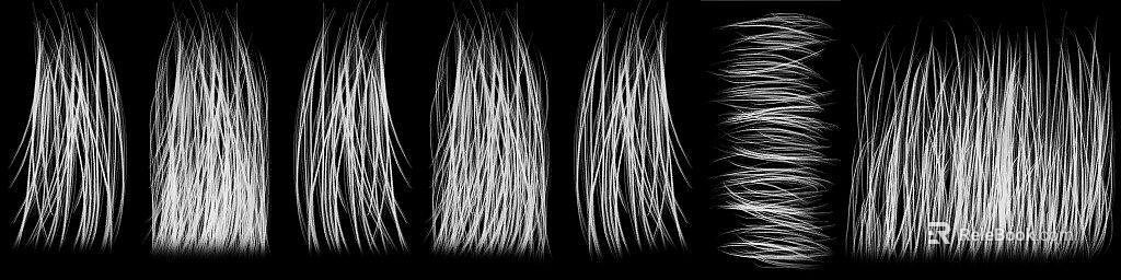 White Hair Texture Bio Map texture