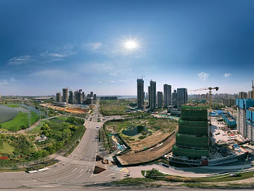 HDR City Construction Site Panorama texture (ID:ffach100013)