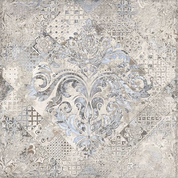 Retro Style Light Grey Blue Tile Wall Tile texture