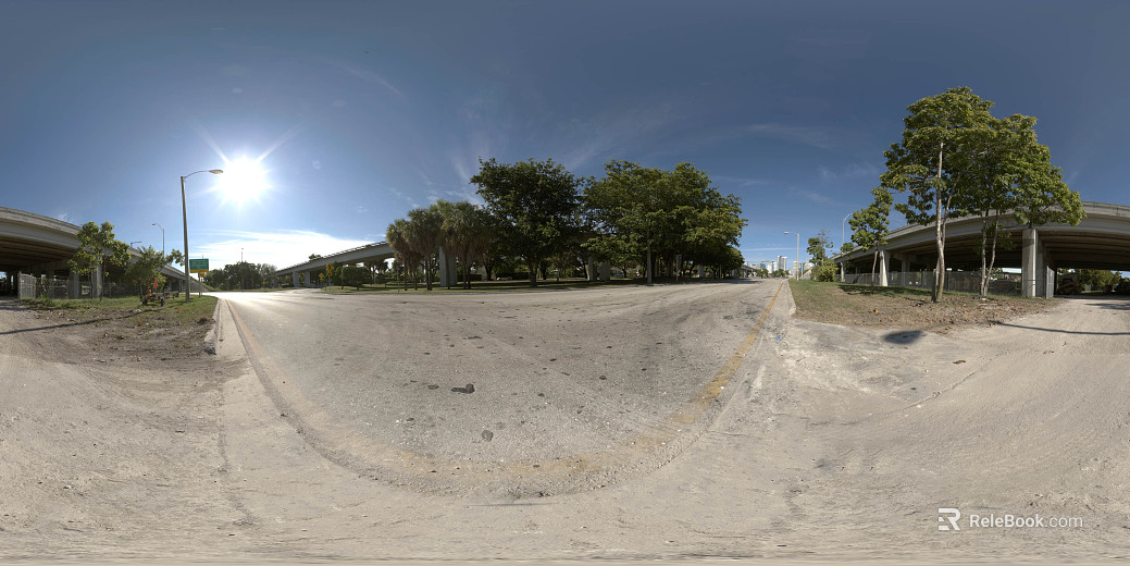 City Road Sunny Woods HDR texture