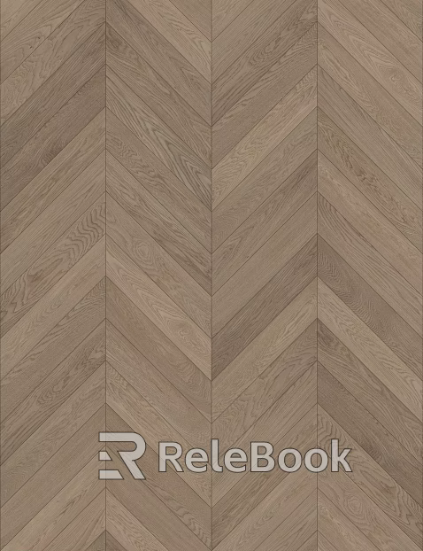 Wood floor walnut color wood grain fishbone brick texture