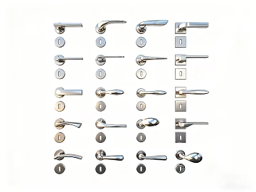 Bright Silver Modern Metal Door Handle texture (ID:ffaeh061586)