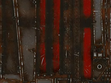 Red brown old metal plate industrial components 3d model