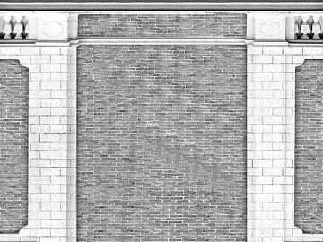 Light gray brick wall, exterior building facade texture (ID:ffaeh355539)