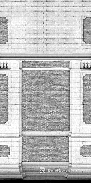 Light gray brick wall, exterior building facade texture